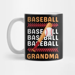 My Favorite Baseball Player Calls Me Grandma Gift for Baseball Grandma Mug